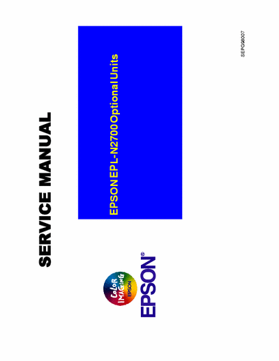 Epson EPL-N2700 Epson Laser Printer and Optional Units EPL-N2700 Service Manual